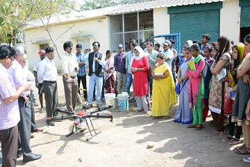 Drone spraying demonstration 