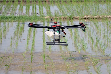 Drone spraying demonstration 